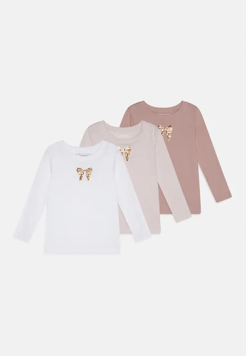 3 PACK - Topper langermet - light pink/off-white/mauve