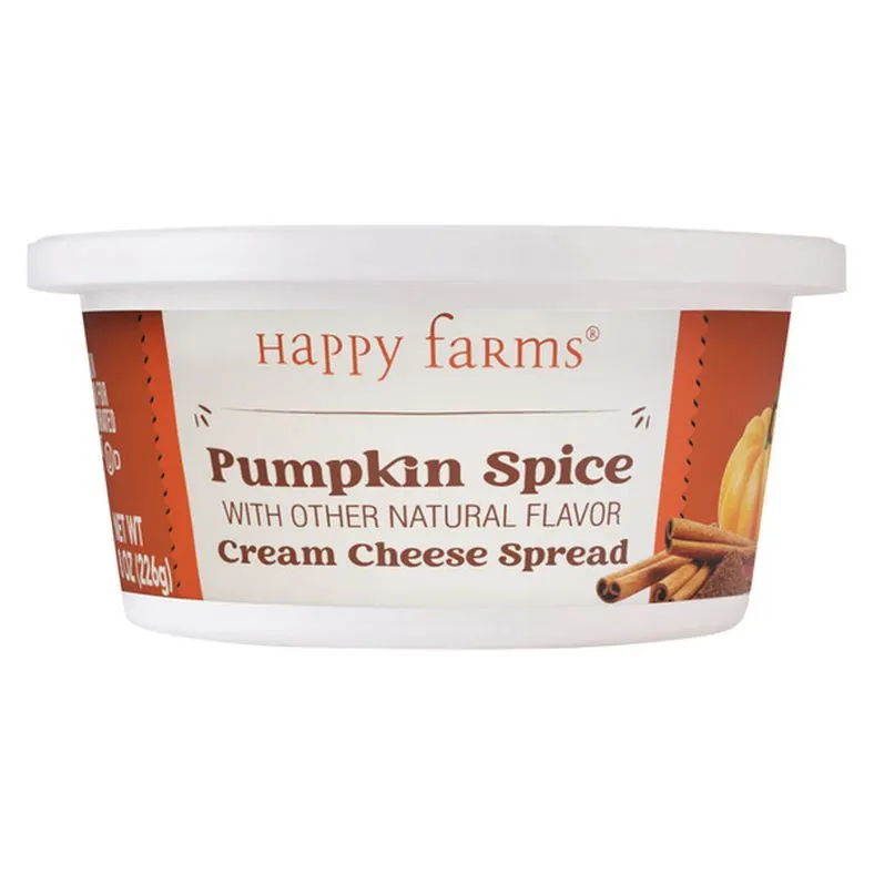 Happy Farms Seasonal Cream Cheese, Pumpkin Spice