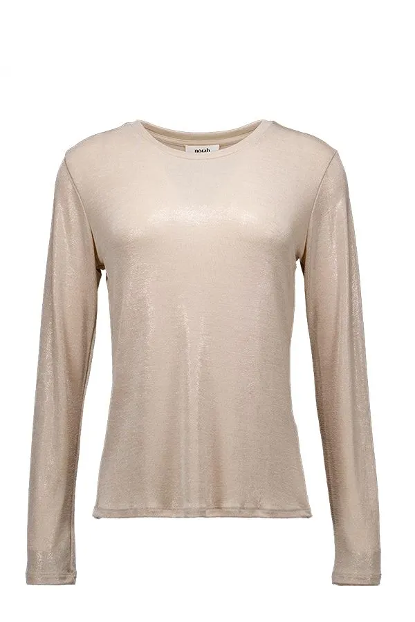 Champagnekleurig shirt met glans