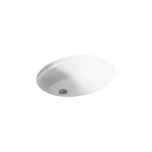 Caxton Vitreous China Undermount Bathroom Sink in White with Overflow Drain