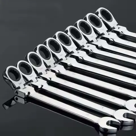 6-24mm movable head ratchet wrenchDouble head dual-use plum blossom open mirror wrenchHardware tools Automotive tools Hand tools