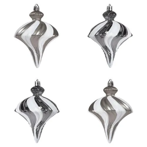 Enchanted Forest® Slate Spiral Shatterproof Ornaments - 4 Pack