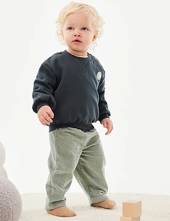 2pc Sweatshirt & Cord Trousers Outfit (0-8 Yrs)