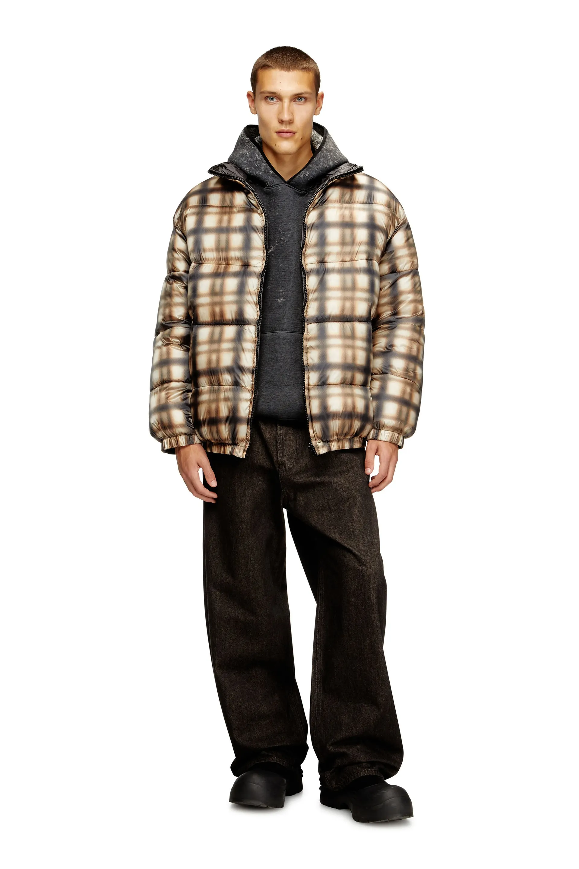 Reversible padded bomber jacket
