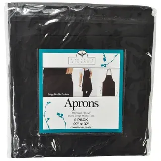 Nouvelle Legende Commercial Grade Apron, Black, 29 in x 32 in, 2-count