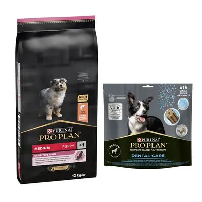 PURINA PRO PLAN 12 / 14 kg + friandises Dental Care 345 g ou 426 g offertes !