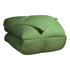 Blue Nile Mills All-Season Down Alternative Comforter Box Stitched Solid Reversible ...