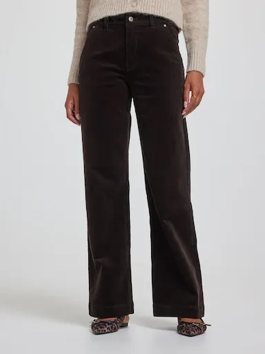 Just Jeans Cord High Rise Wide Leg Pocket Trouser