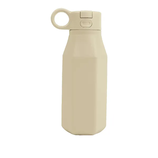 Troller | Silikonflaske m/sugerør | Beige