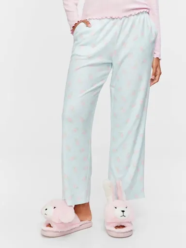 Ditsy Floral Pointelle Tapered Pj Pant