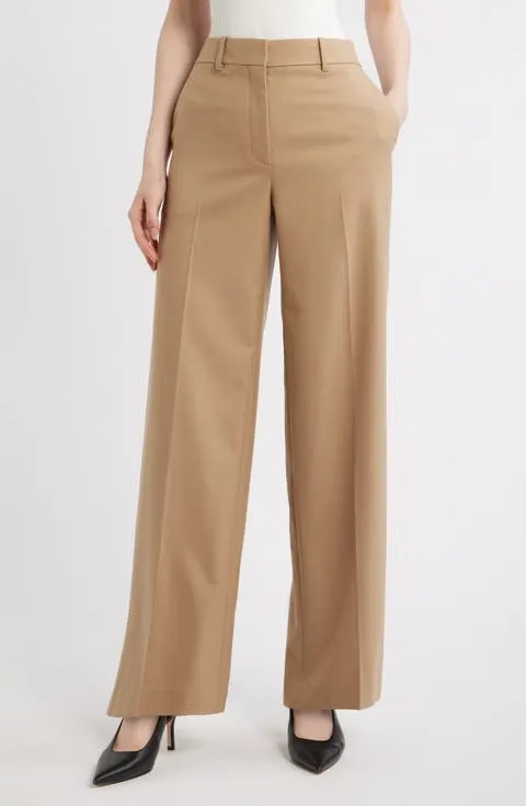 Theory Mid Rise Wide Leg Pants