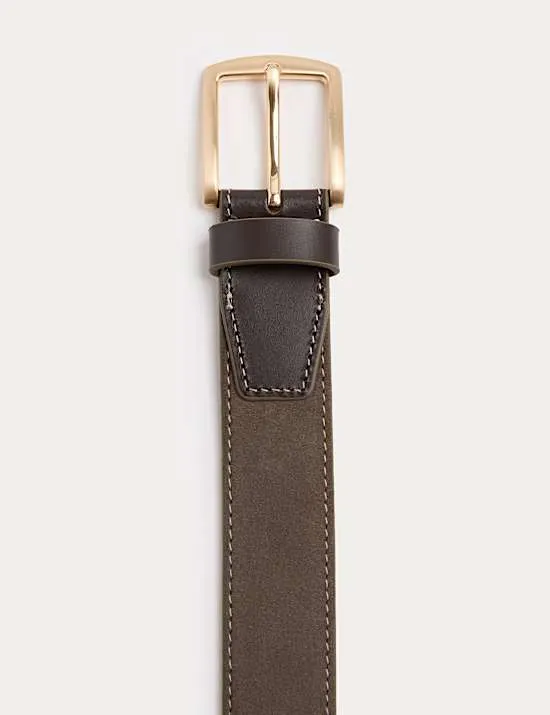 Contrast Suede Belt