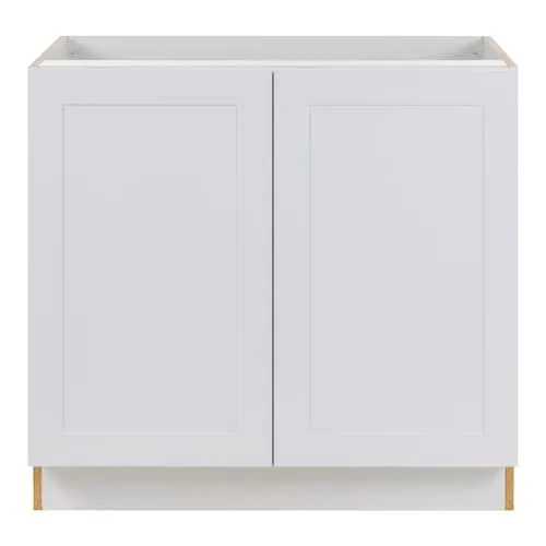 Edson 36-inch W x 34.5-inch H x 24.4-inch D Shaker-Style Assembled Kitchen Base Cabinet in White
