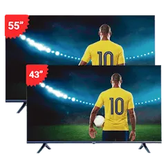 COMBO STARGOLD 55" LED UHD (SOC55A0UG) + 43" LED UHD (SOC43A0FG)