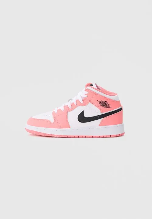 AIR JORDAN 1 MID UNISEX - Høye joggesko - pink gaze/black/white