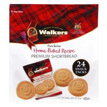 Walkers Pure Butter Home-Baked Premium Shortbread Cookies, 0.89 oz, 24-count