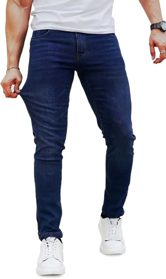Heyfanee Mens Slim Fit Jeans Stretch Denim Pants for Men