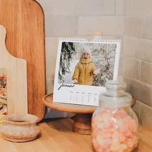 Fotokalender | Liten kvadratisk | Håndskrift