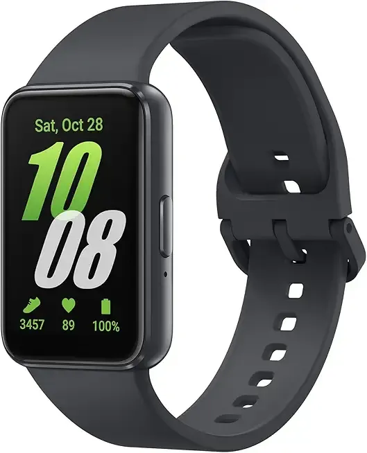SAMSUNG Galaxy FIT 3 [2025, 40MM] 1.6" AMOLED Display | IP68 Water Resistant | 14 Days Battery Life | 100+ Watchfaces | 100+ Exercise Modes | International Model (Fast Charger Bundle, Black)
