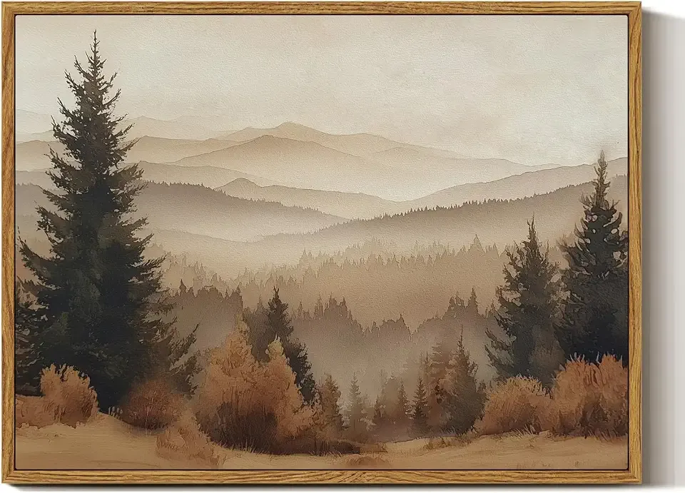 InSimSea Vintage Fall Canvas Wall Decor, Landscape Pictures Framed Art