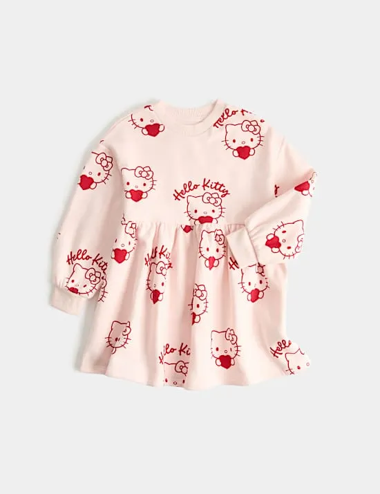 Cotton Rich Hello Kitty™ Sweatshirt Dress (2-8 Yrs)
