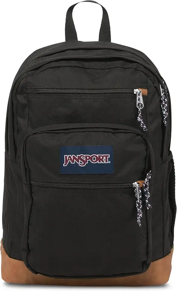 Cool Backpack, with 15-inch Laptop Sleeve - Large Computer Bag Rucksack with 2 Compartments, Ergonomic Straps, Black