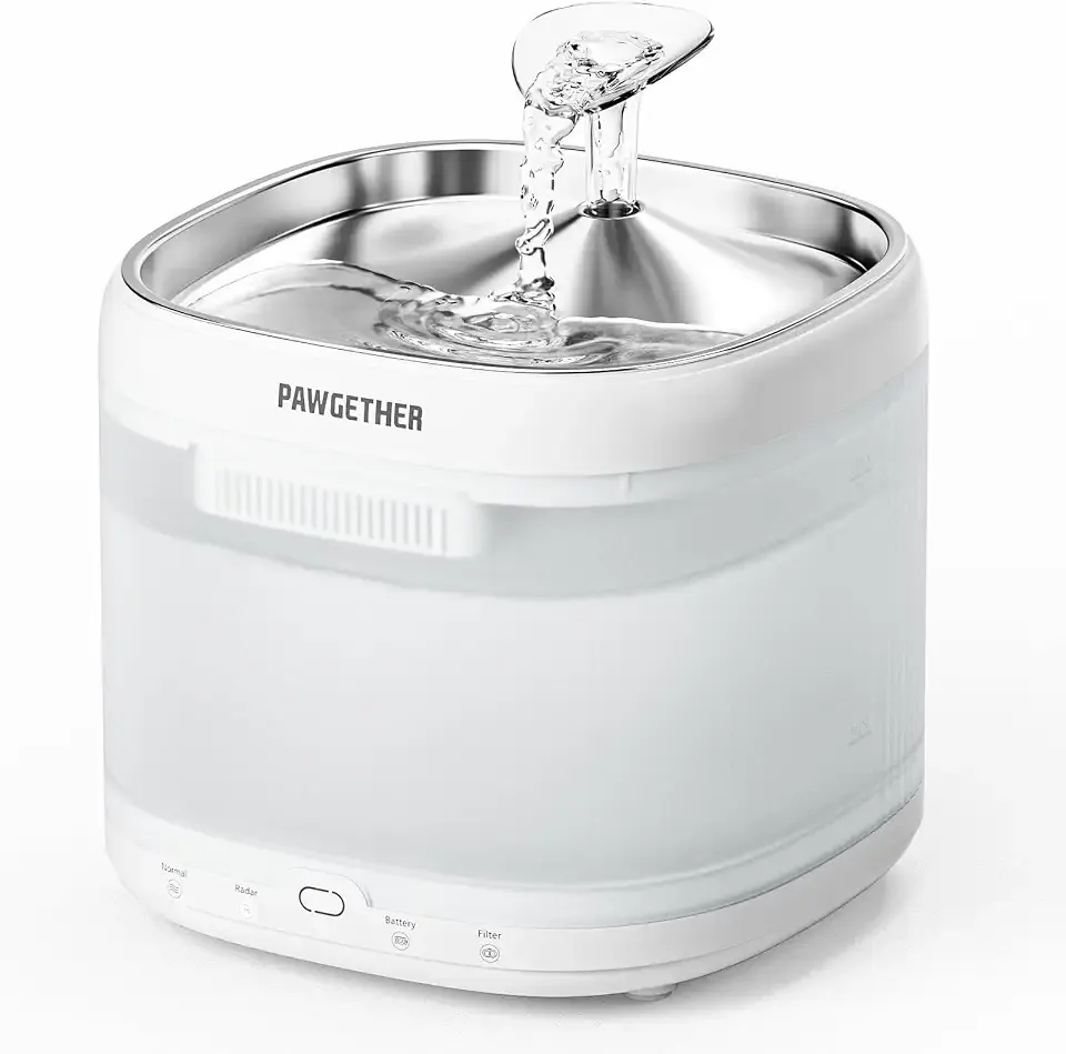 Cat Water Fountain, 67oz/2L Quiet Pumpless, Perfect for Cat & Dog