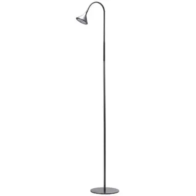 67-in Brushed Steel Multi-head Floor Lamp with Plastic Shade