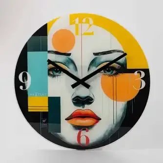 NeXtime Vogue Glass Wall Clock 43cm