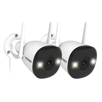 Defender AI POWERED 4K Guard Pro Wi-Fi Plug-in Power Security Cameras, 2-pack