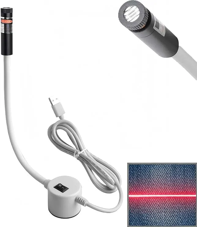 Ersikulu Magnetic Positioning Quilting Light for Sewing Machine, Magnetic Sewing Machine Laser Positioning Light, Adjustable Beam for Straight Stitching, No Marking Required (Line)