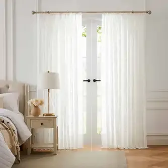 Laura Ashley Adain Palace Burnout Sheer Curtain Single