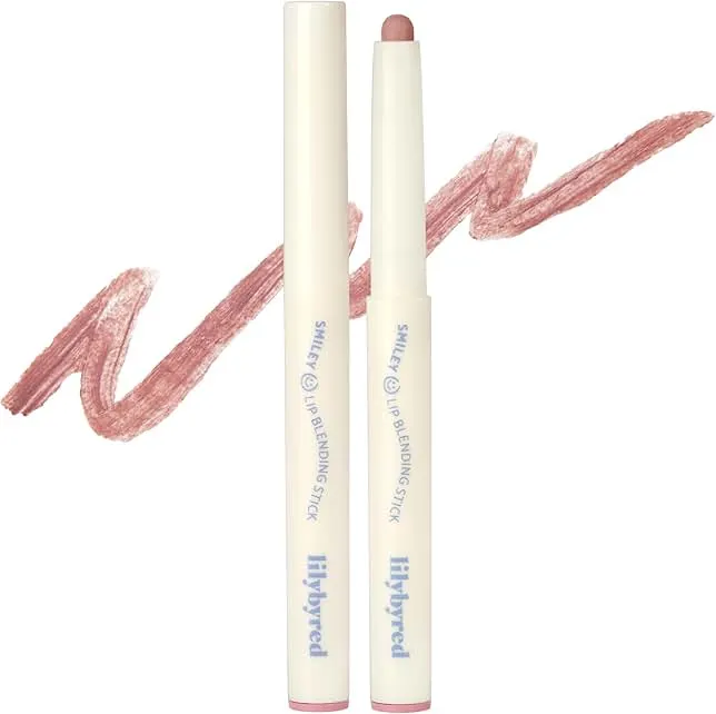 lilybyred Smiley Lip Blending Stick | Korean 3-in-1 Multi-Use Lip Liner, Smooth Creamy Texture, Long-Lasting Matte Finish, Soft Blur Effect, Precision Contour Pencil, 0.028 oz. (01 Grin with Me)