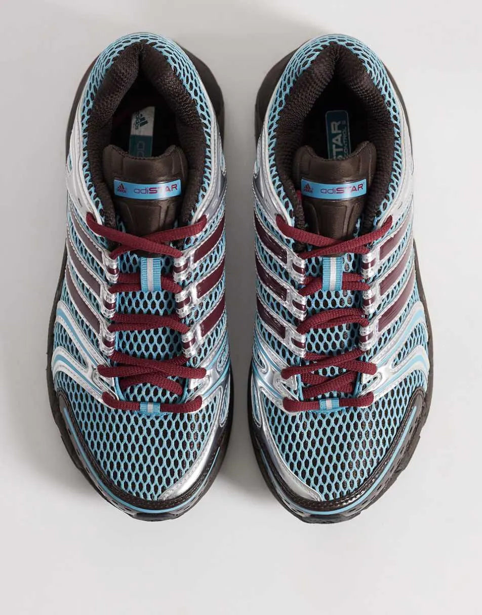 adidas Originals Adistar Control 5 trainers in burgundy and silver