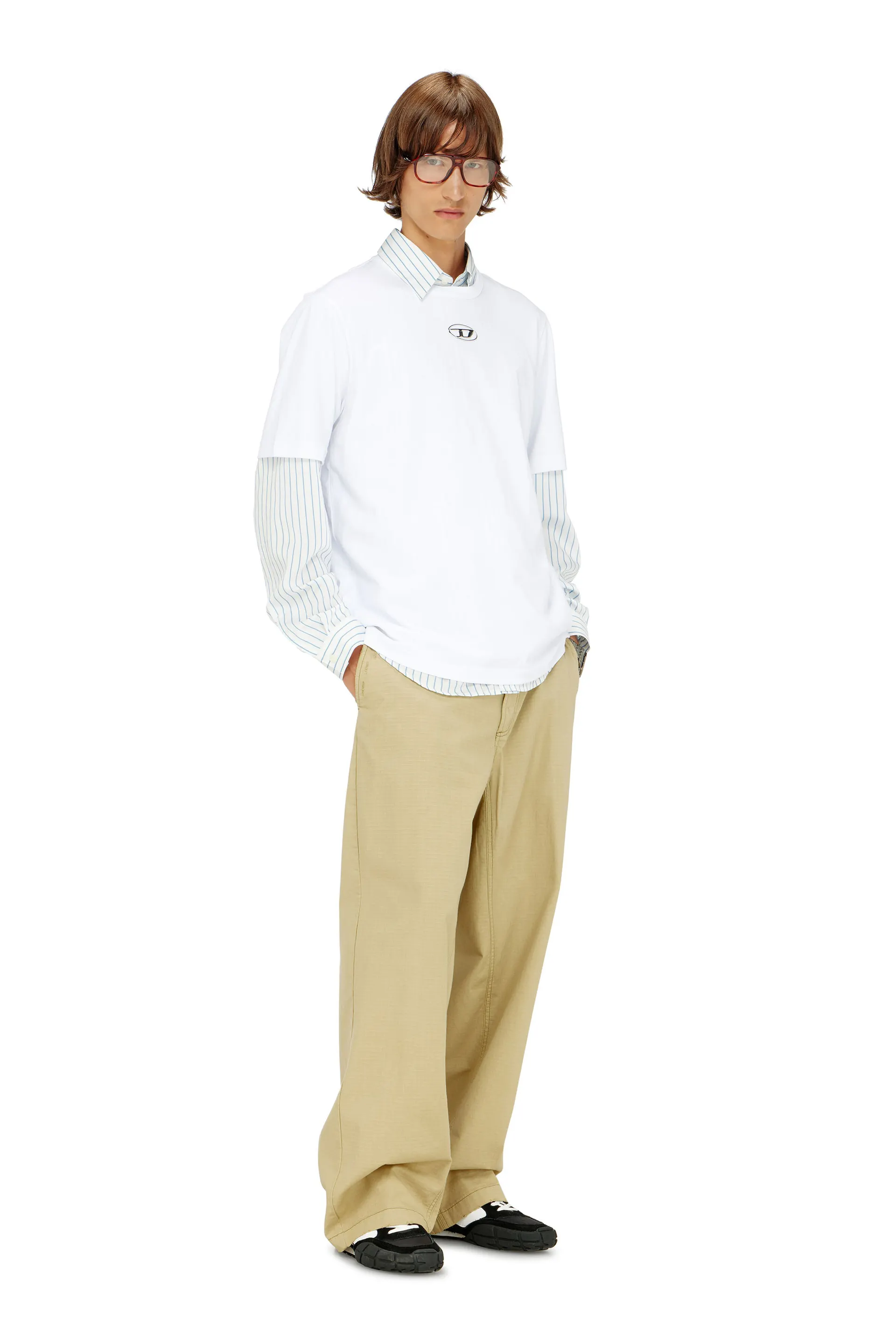 T-shirt with metallic Oval D