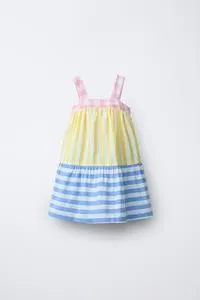 STRIPED AND CHECKED DRESS CASA LAWA X ZARA KIDS