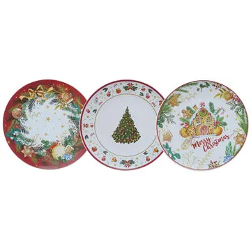Piatto Natalizio in Ceramica Decorativa