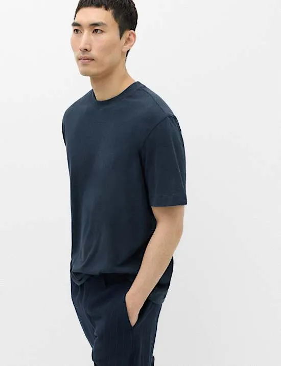 Relaxed Fit Linen T-Shirt