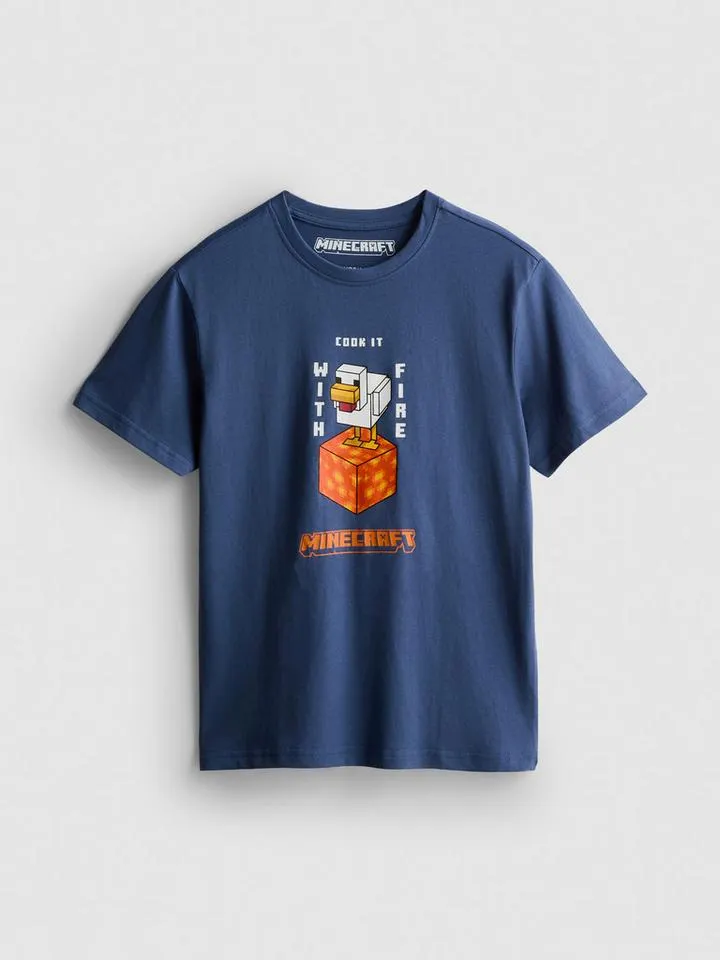 5–15 ans | T-shirt à motif poule Minecraft