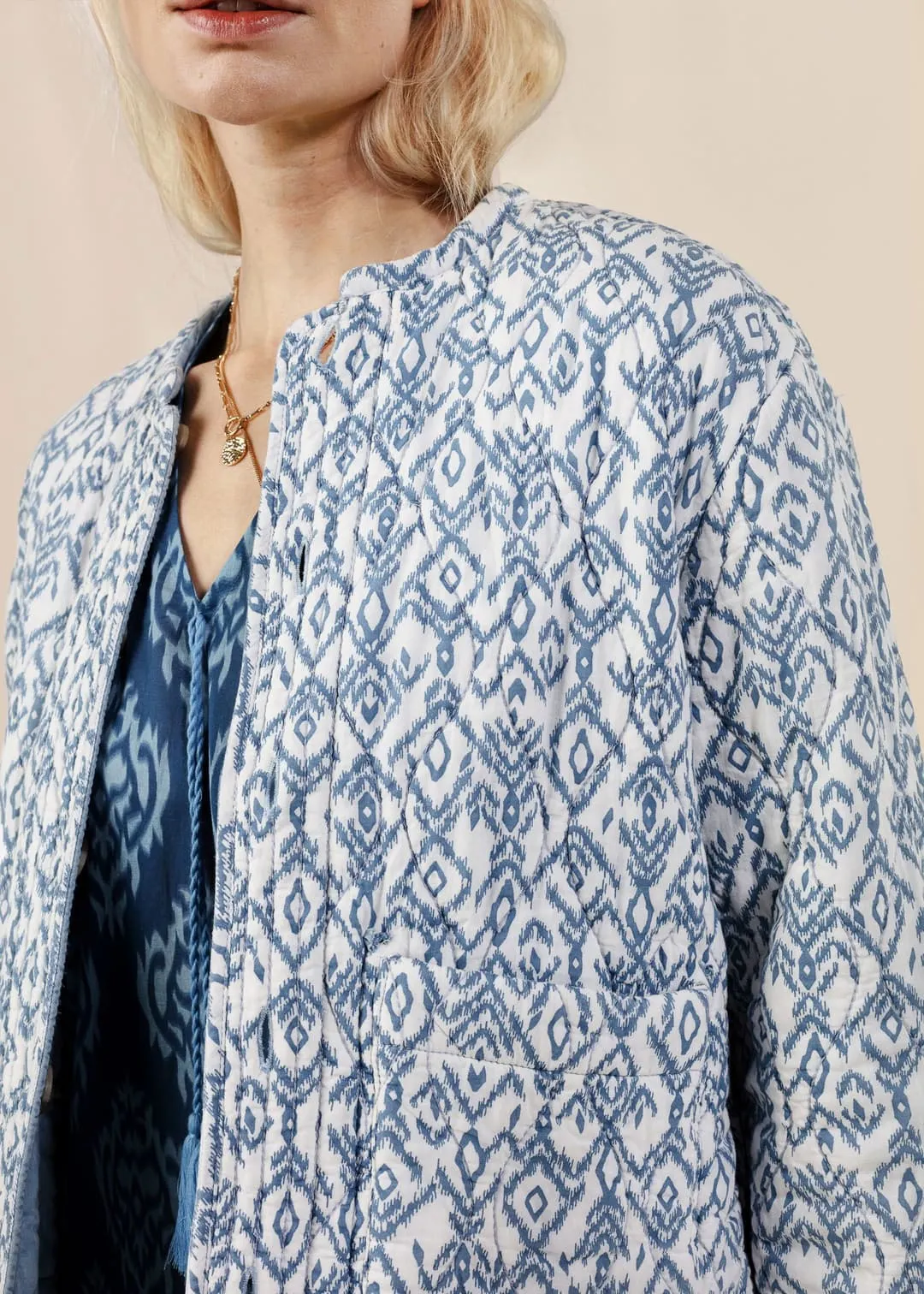 Quiltad dubbelsidig jacka