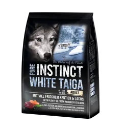 PURE INSTINCT WHITE TAIGA mit Rentier, Lachs für Hunde 1 kg