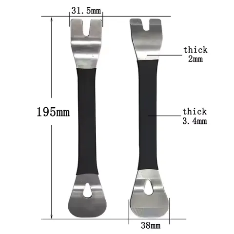 ZEXEF Stainless Steel Buckle Pry for Car Door Rod Plate Removal of Navigation Center Driver Interior Bar Panel Tool Puncher