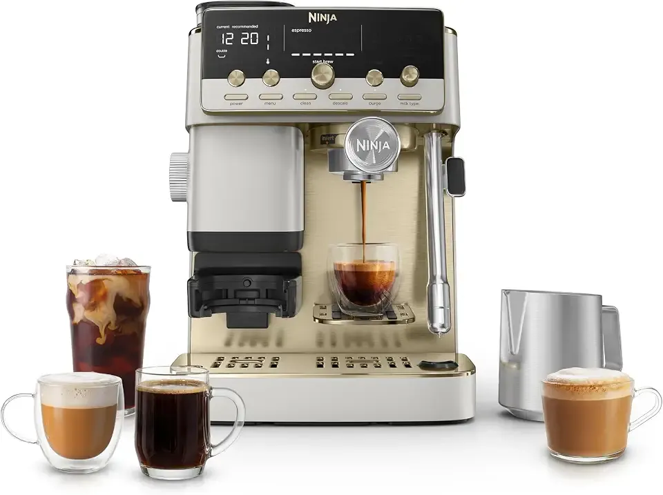 Luxe Café Mini Plus with AutoFroth, Amazon Exclusive Bone & Champagne