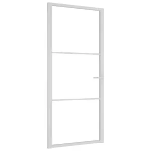 vidaXL puerta interior vidrio egs y aluminio blanco 93x201,5 cm