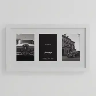 Brooklyn Atlanta Photo Frame Multi 3x White 10x15cm