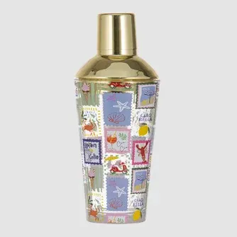 Just Home Italian Summer Glass Cocktail Shaker
