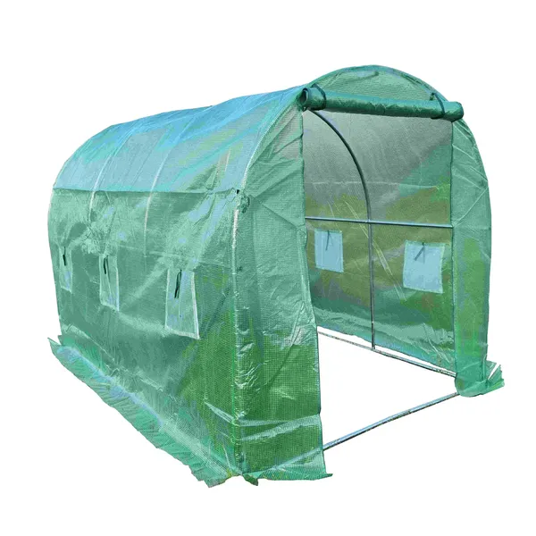 Tunnelgewächshaus mit 6 Fenstern und einer Tür, 300x200x200 cm