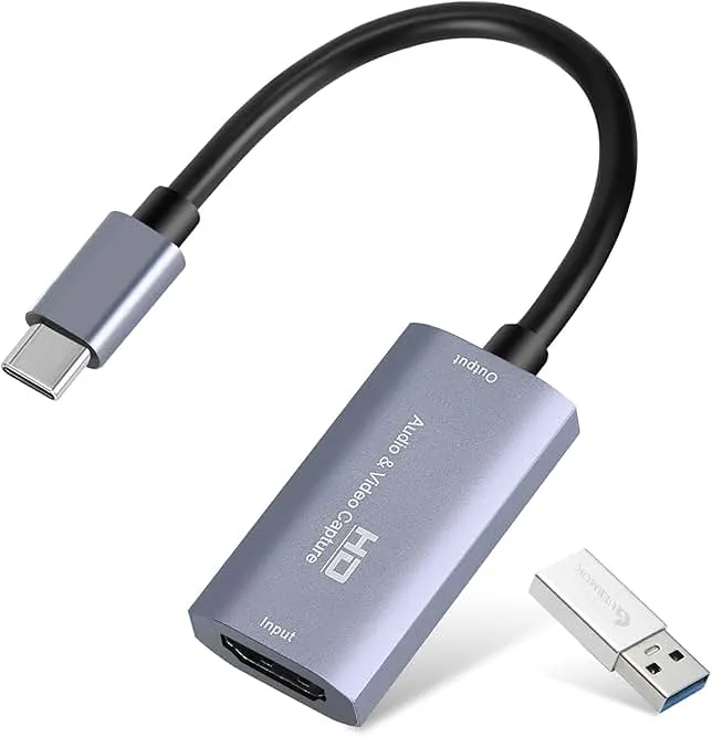Guermok Video Capture Card, 4K USB3.0 HDMI to USB C Capture Card for Streaming, 1080P 60FPS, Compatible with iPad Mac OS Wind…