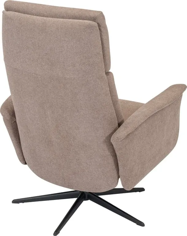 Silius recliner, manuell medium manuell, stoff Bloq 3641 taupe, Polaris sokkel svart