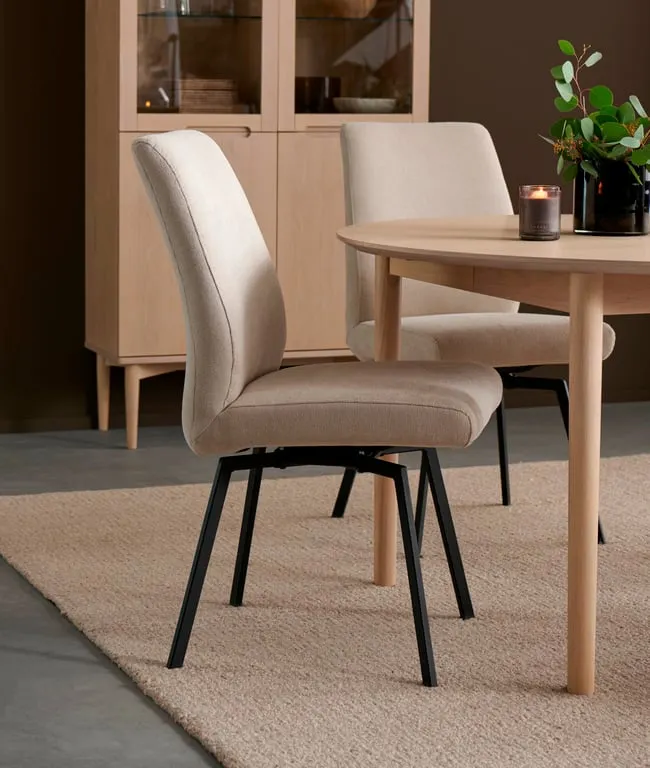 Alfa regulerbar spisestol Beige